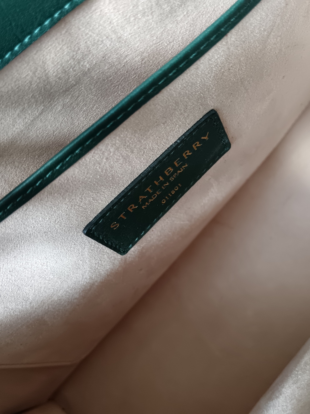 Strathberry Bottle Green Midi Tote Bag - Picture 8 of 11